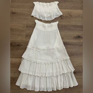 Free People 2-Piece Maxi Skirt and Tube Top Set Size Small